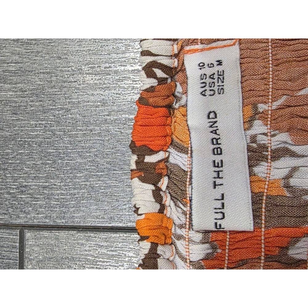 Revolve Faithfull The Brand Kiona Isola Floral Printed Dress Orange Sz 6 A004054 - Picture 9 of 13